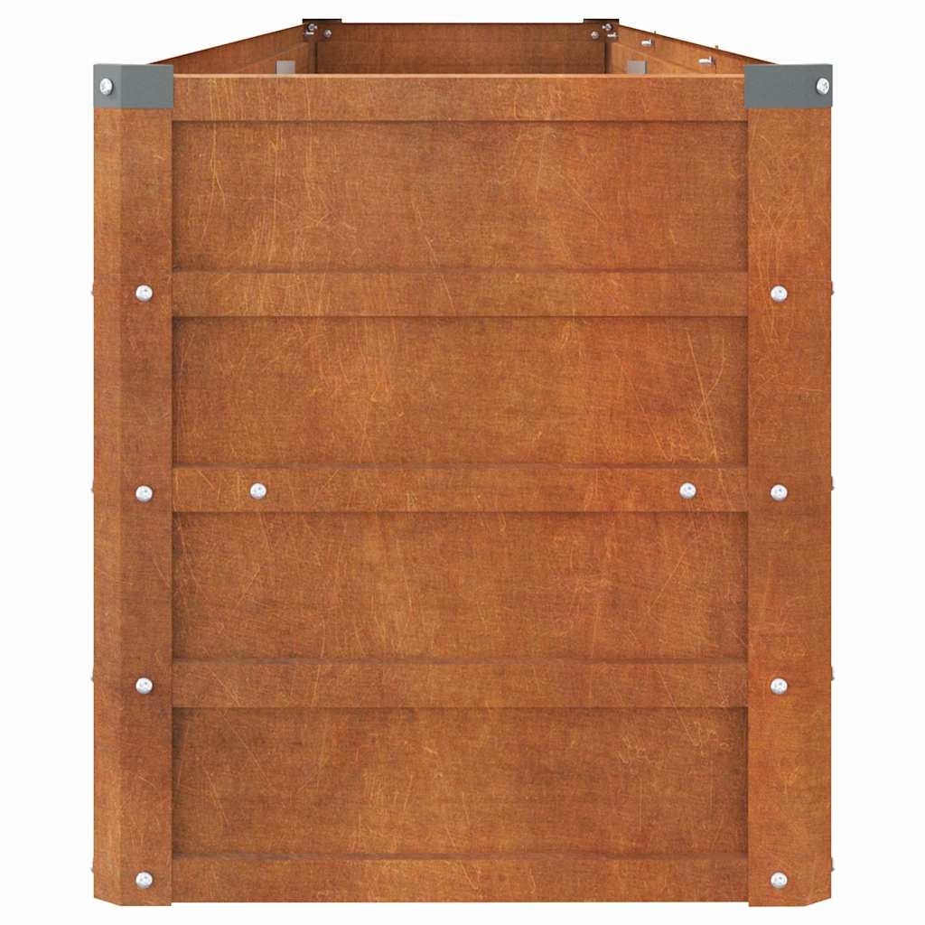 højbed 240x40x45 cm cortenstål rustfarvet