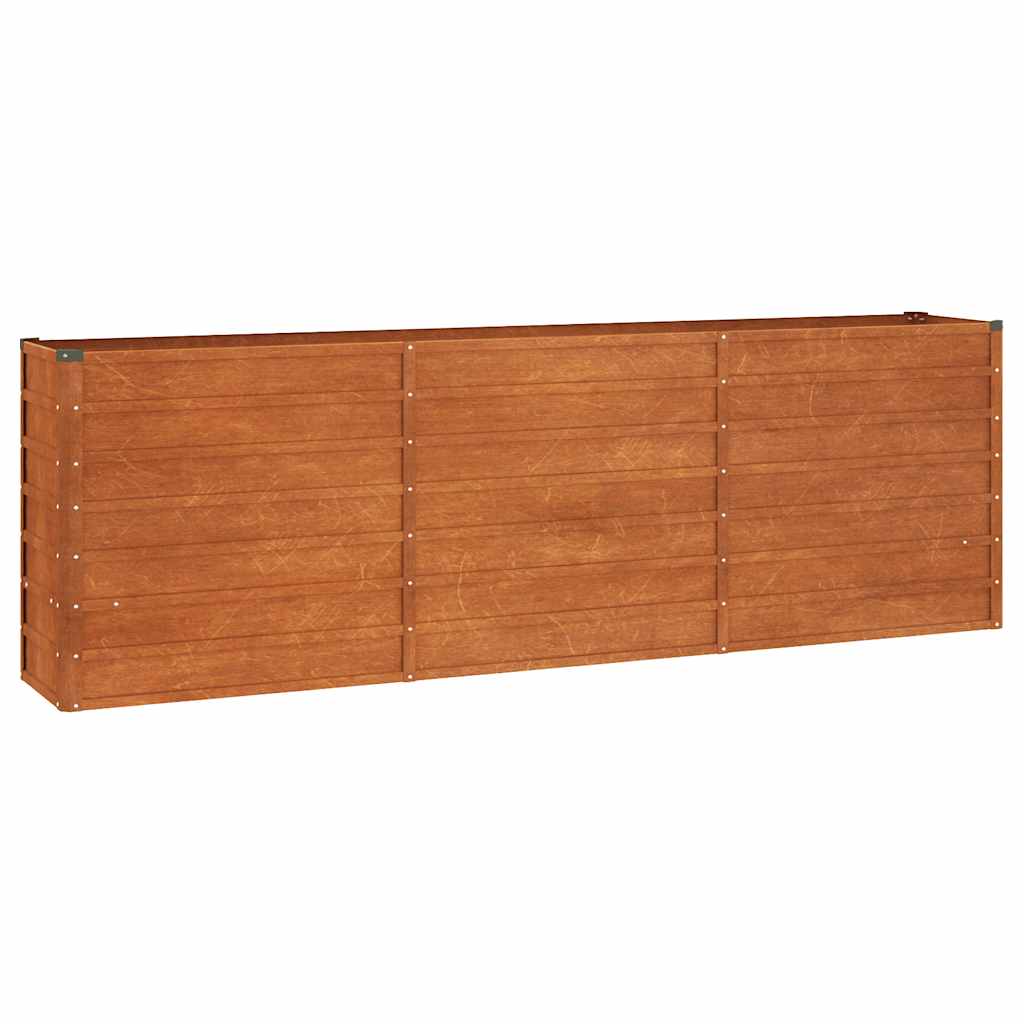 højbed 240x40x77 cm cortenstål rustfarvet