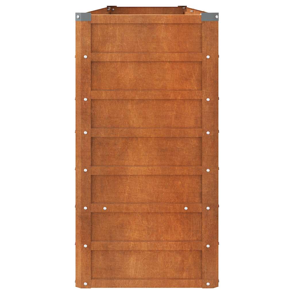 højbed 240x40x77 cm cortenstål rustfarvet