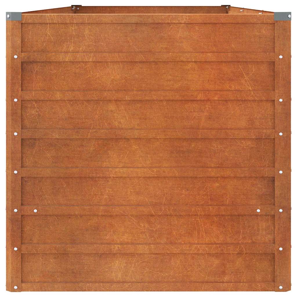 højbed 240x80x77 cm cortenstål rustfarvet