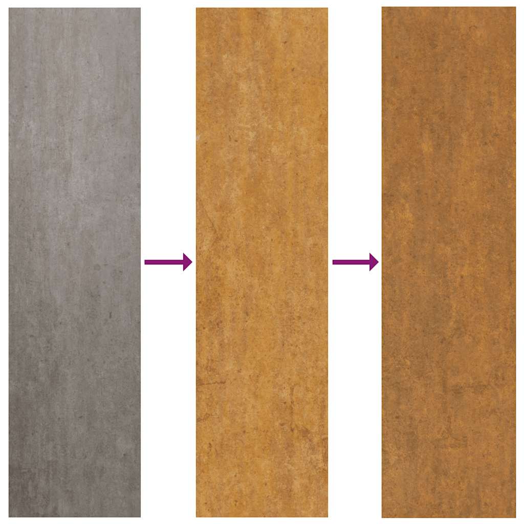 højbed 1152x50x36 cm cortenstål