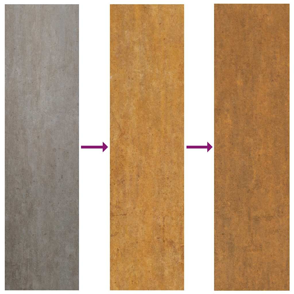 højbed 579x100x36 cm cortenstål