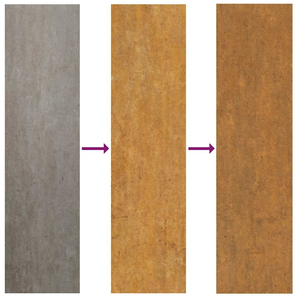 højbed 386x100x69 cm cortenstål