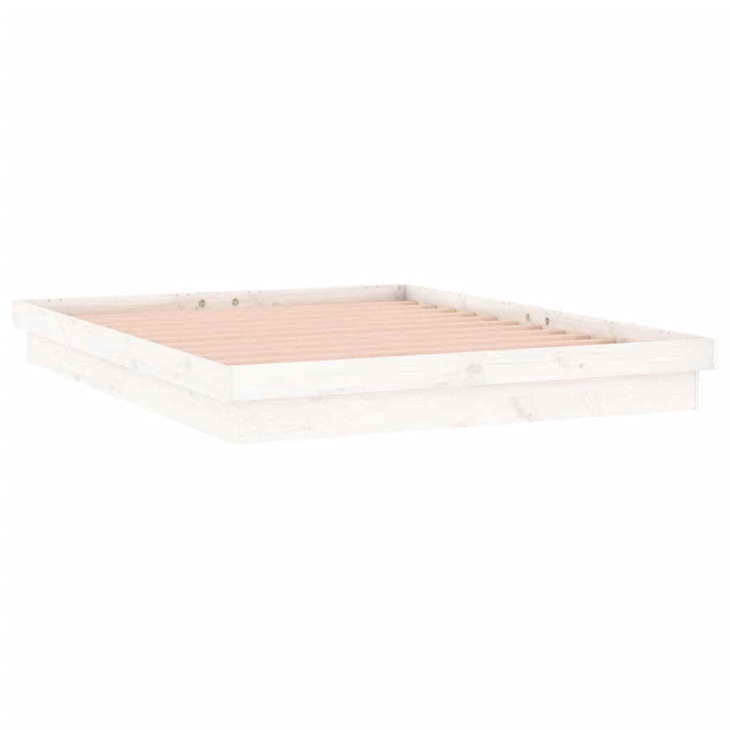 sengeramme med LED-lys 120x190 cm Small Double massivt træ hvid