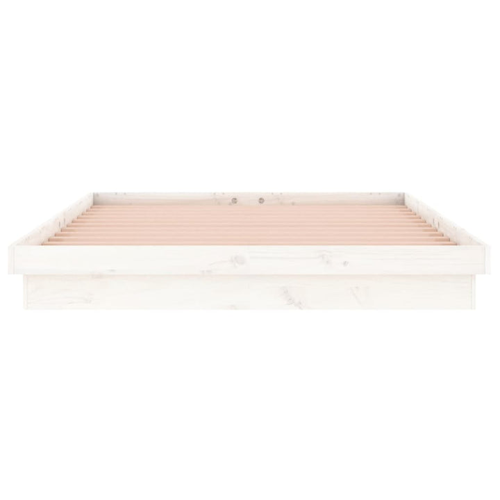sengeramme med LED-lys 120x190 cm Small Double massivt træ hvid