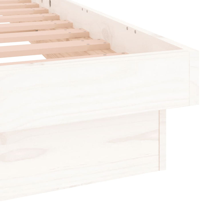 sengeramme med LED-lys 120x190 cm Small Double massivt træ hvid
