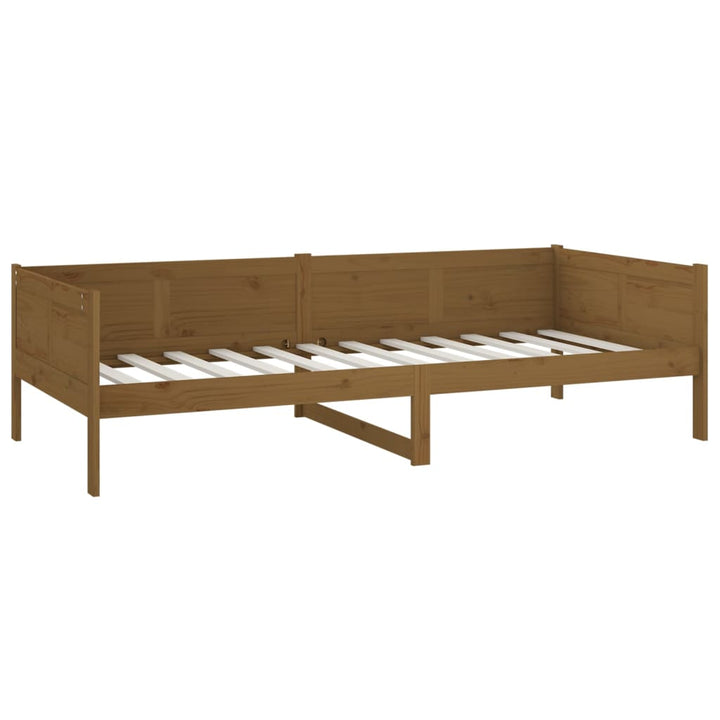 daybed massivt fyrretræ gyldenbrun 90x190 cm