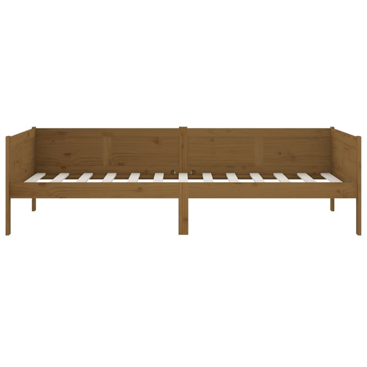 daybed massivt fyrretræ gyldenbrun 90x190 cm
