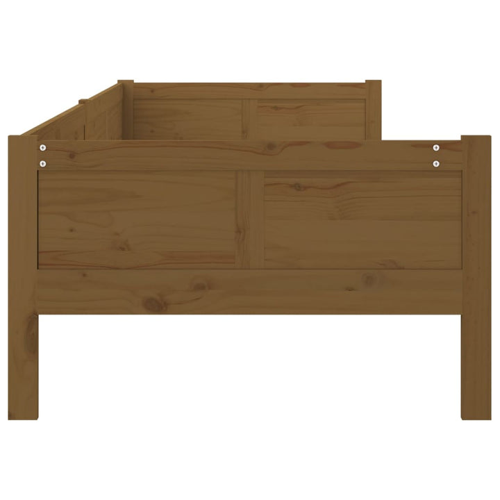 daybed massivt fyrretræ gyldenbrun 90x190 cm
