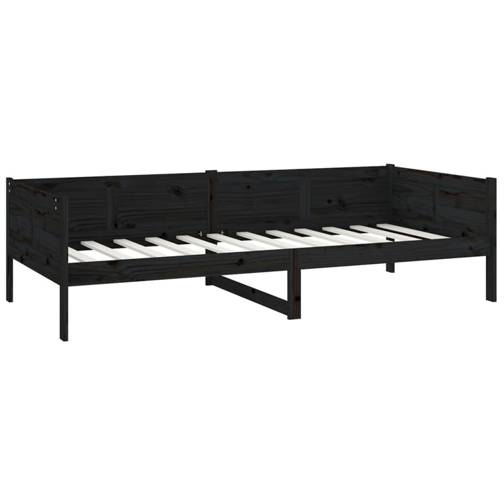 daybed massivt fyrretræ sort 90x190 cm
