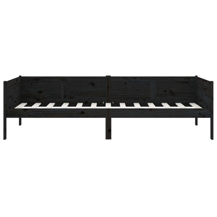 daybed massivt fyrretræ sort 90x190 cm