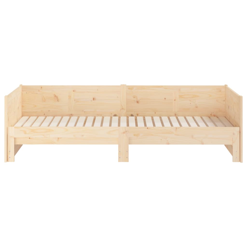 daybed med udtræk 2x(80x200) cm massivt fyrretræ