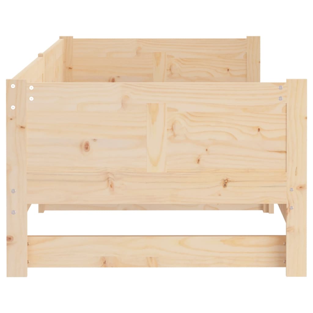 daybed med udtræk 2x(80x200) cm massivt fyrretræ