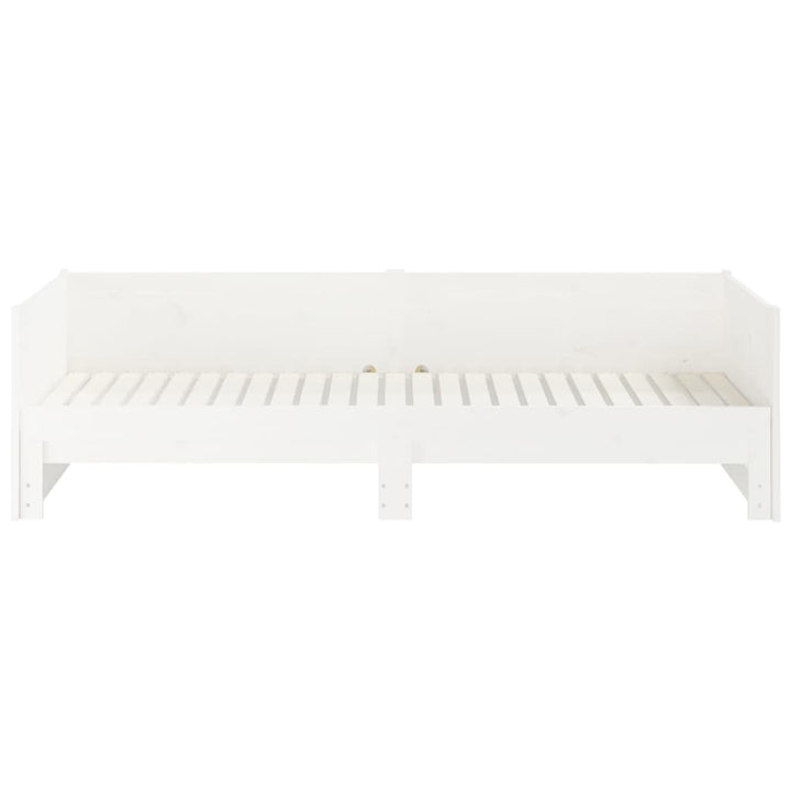 daybed med udtræk 2x(90x190) cm massivt fyrretræ hvid