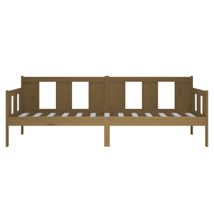 daybed 90x200 cm massivt fyrretræ gyldenbrun