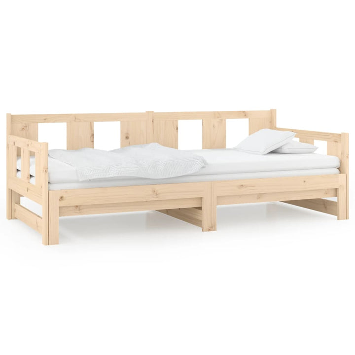 daybed med udtræk 2x(90x190) cm massivt fyrretræ