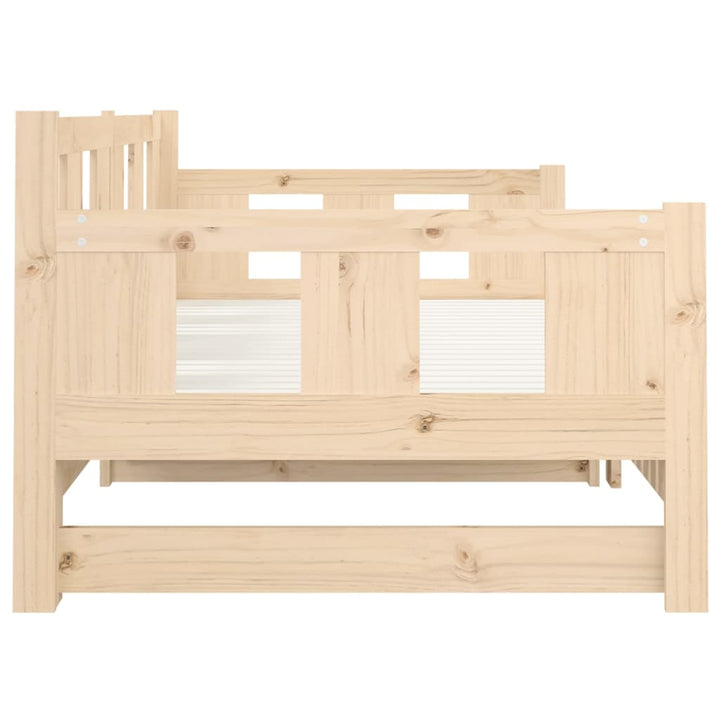 daybed med udtræk 2x(90x190) cm massivt fyrretræ