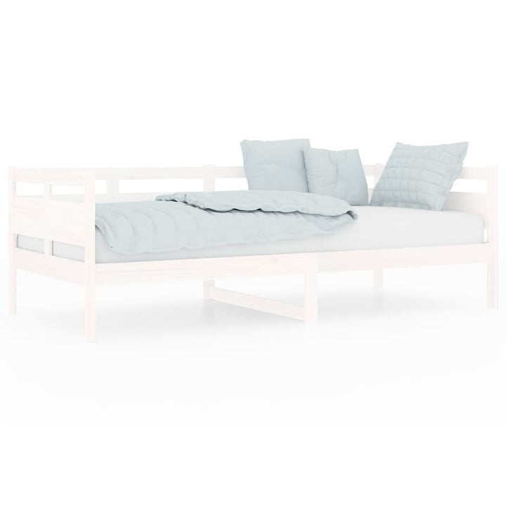 daybed 90x200 cm massivt fyrretræ hvid