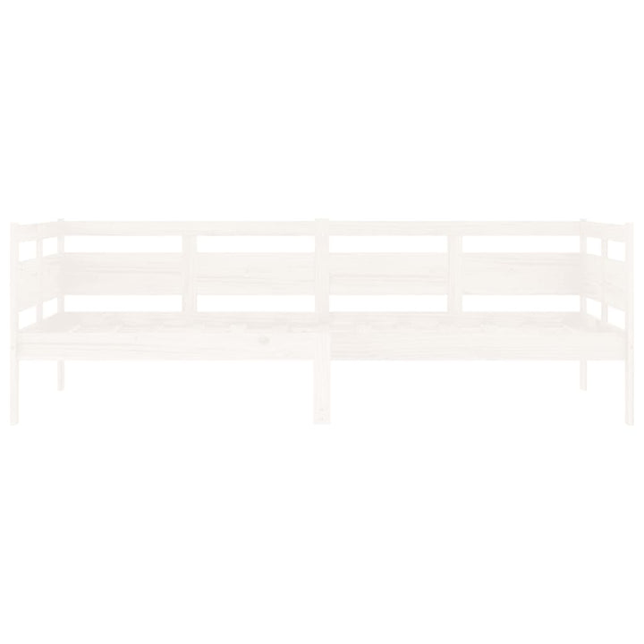daybed 90x200 cm massivt fyrretræ hvid