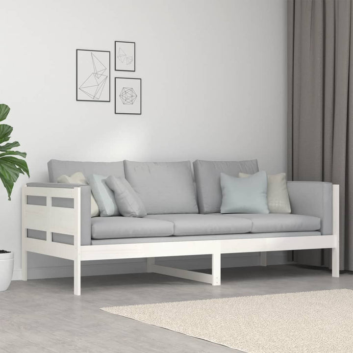 daybed 90x200 cm massivt fyrretræ hvid