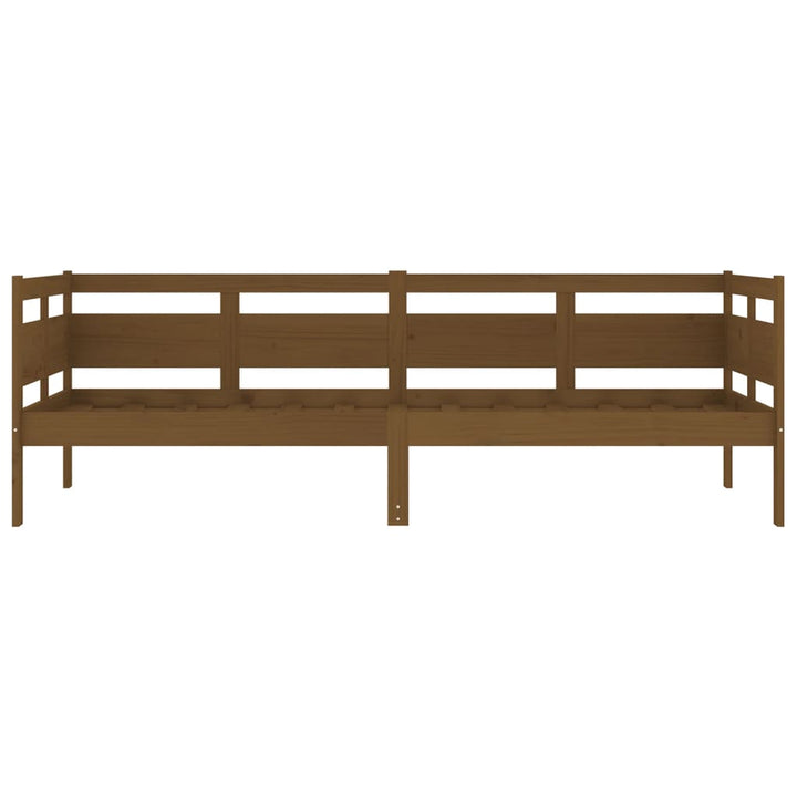 daybed 80x200 cm massivt fyrretræ gyldenbrun