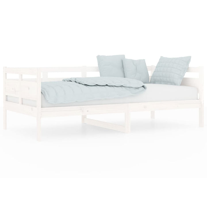 daybed massivt fyrretræ hvid 90x190 cm