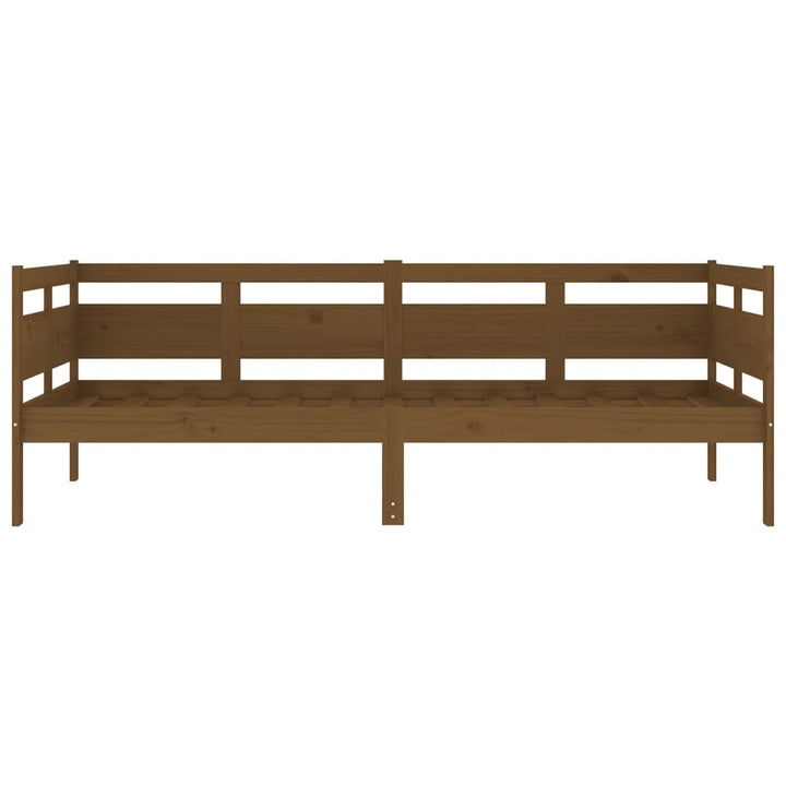 daybed massivt fyrretræ gyldenbrun 90x190 cm