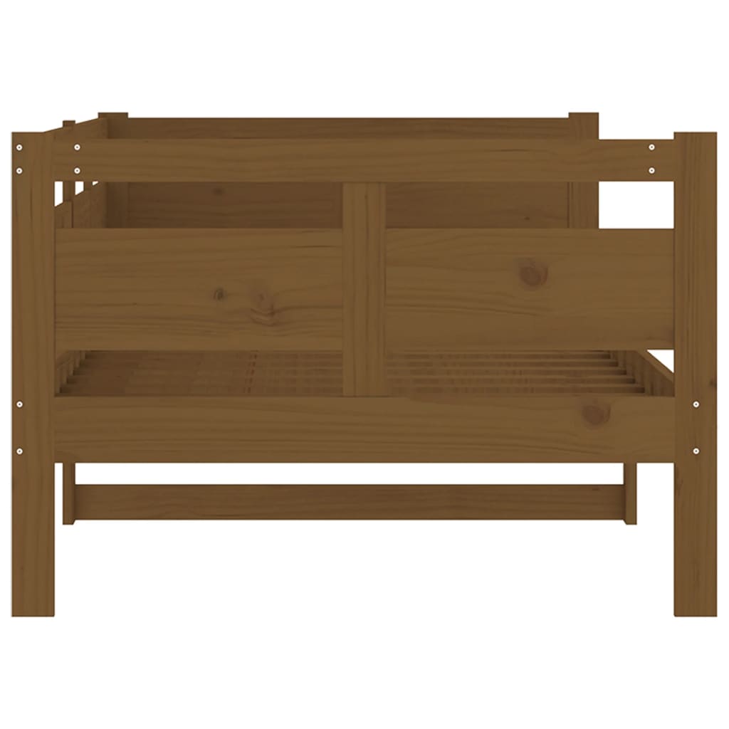 daybed massivt fyrretræ gyldenbrun 90x190 cm