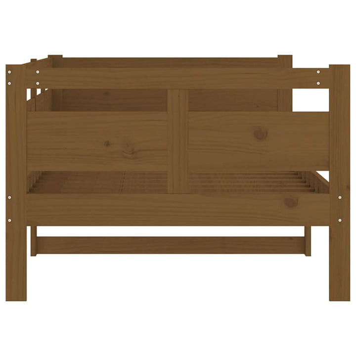 daybed massivt fyrretræ gyldenbrun 90x190 cm