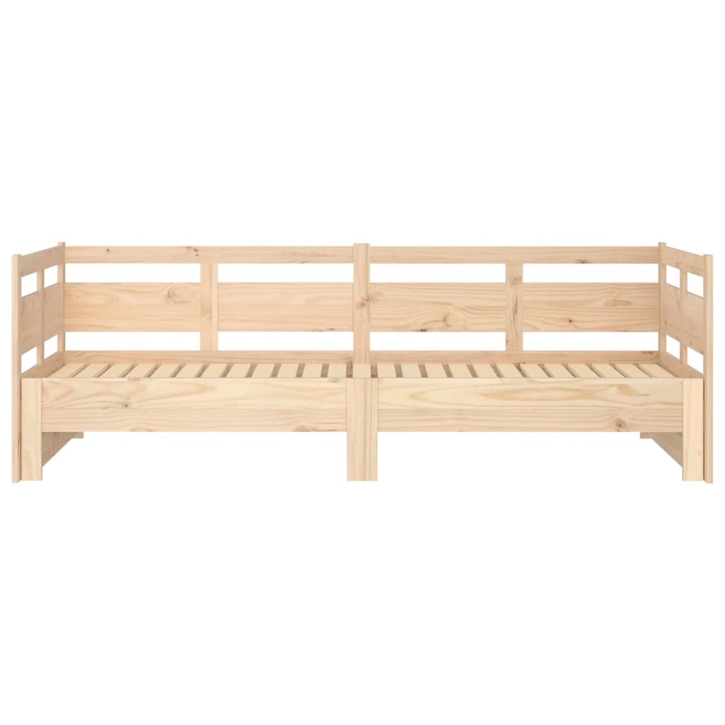 daybed med udtræk 2x(80x200) cm massivt fyrretræ
