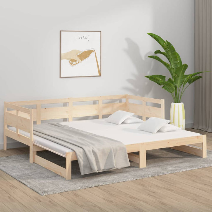 daybed med udtræk 2x(90x190) cm massivt fyrretræ