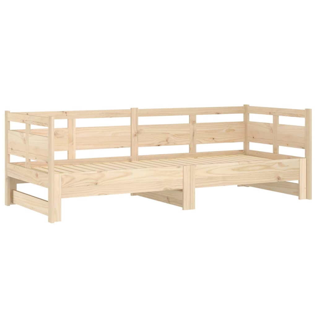 daybed med udtræk 2x(90x190) cm massivt fyrretræ