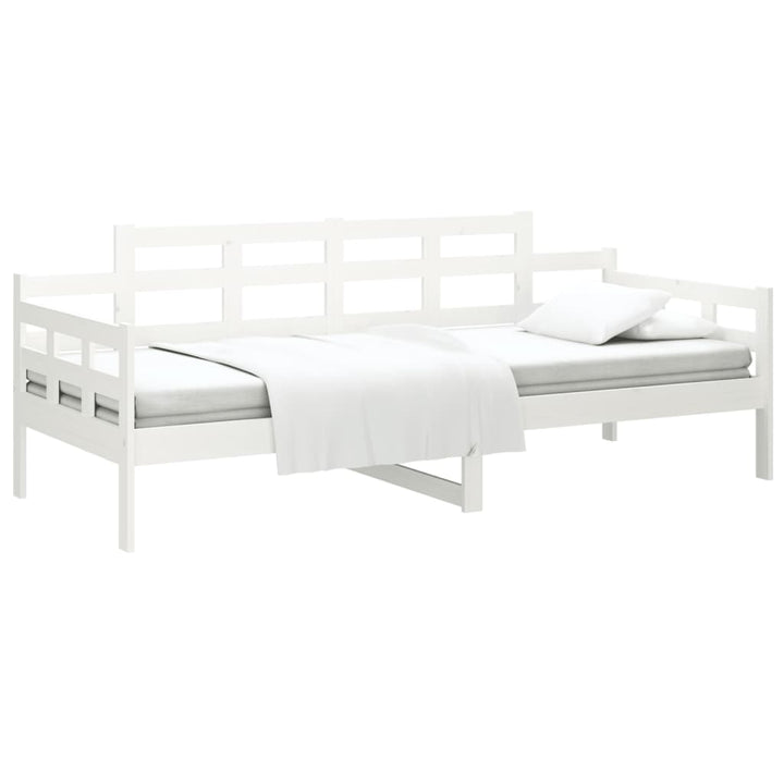 daybed 90x200 cm massivt fyrretræ hvid