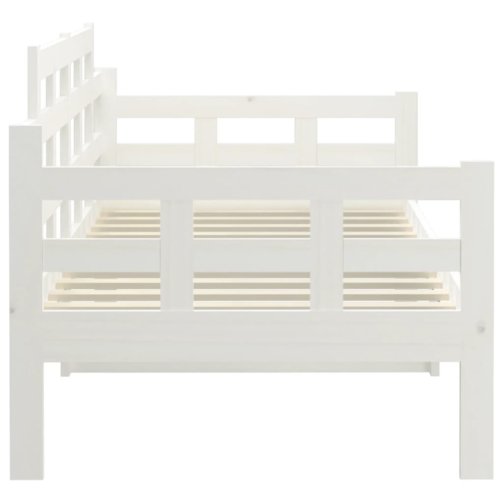 daybed 90x200 cm massivt fyrretræ hvid