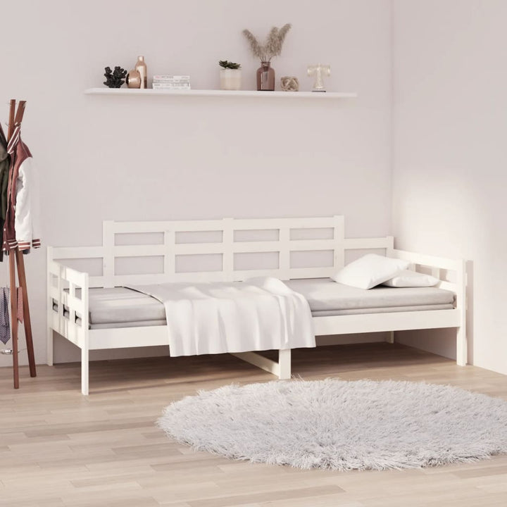 daybed 90x200 cm massivt fyrretræ hvid