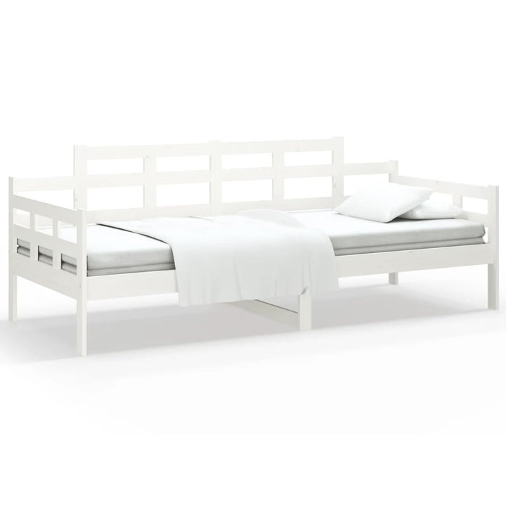daybed 80x200 cm massivt fyrretræ hvid