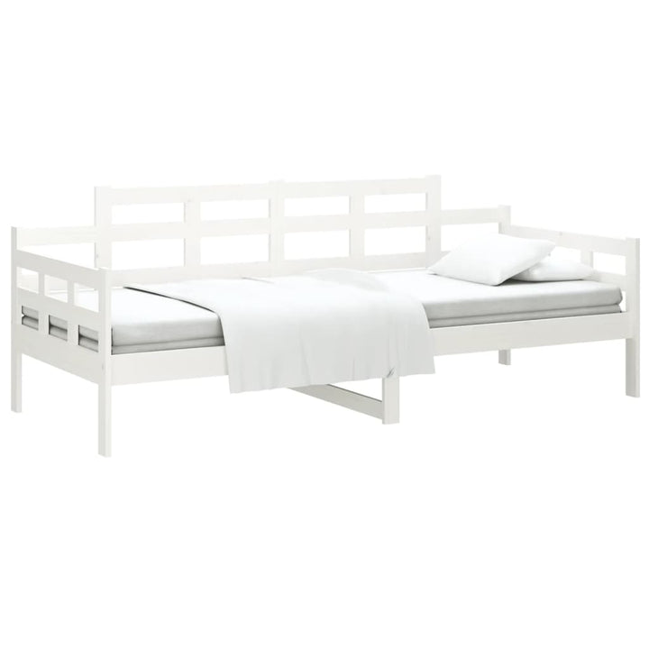 daybed 80x200 cm massivt fyrretræ hvid