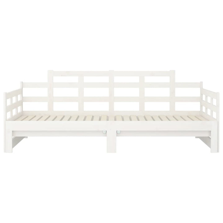 daybed med udtræk 2x(90x200) cm massivt fyrretræ hvid
