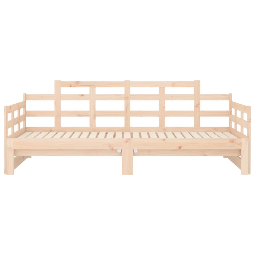 daybed med udtræk 2x(80x200) cm massivt fyrretræ