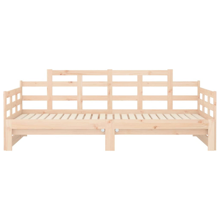 daybed med udtræk 2x(80x200) cm massivt fyrretræ