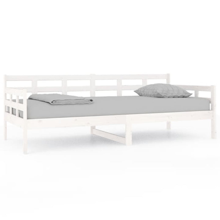 daybed 90x200 cm massivt fyrretræ hvid