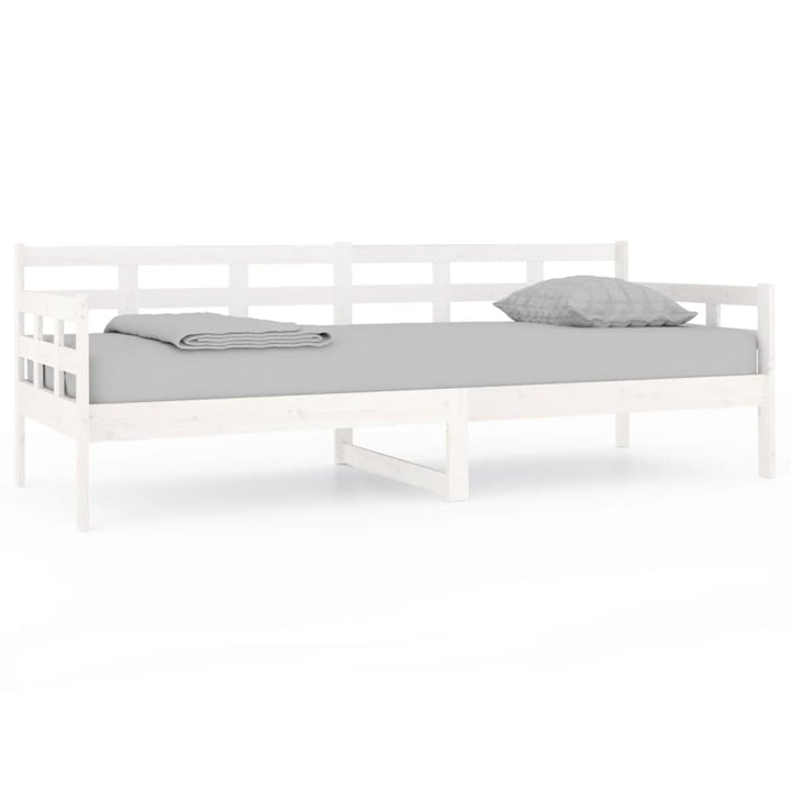 daybed 80x200 cm massivt fyrretræ hvid