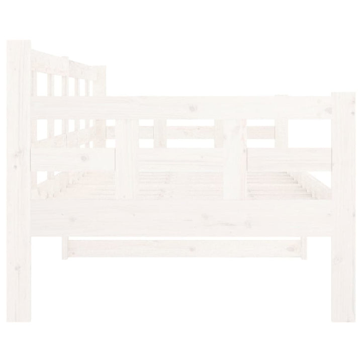 daybed 80x200 cm massivt fyrretræ hvid