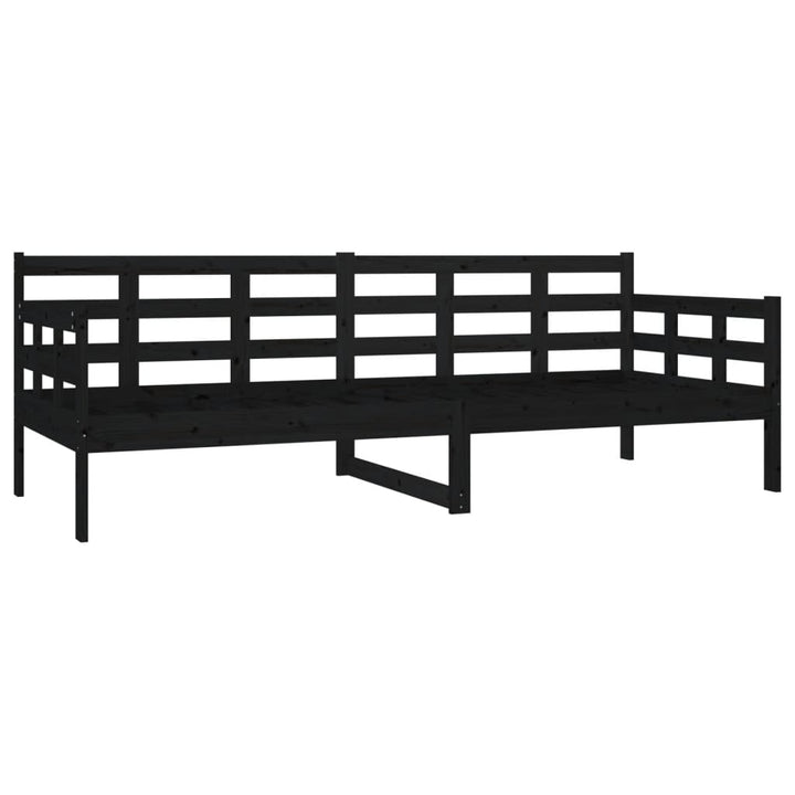 daybed 80x200 cm massivt fyrretræ sort