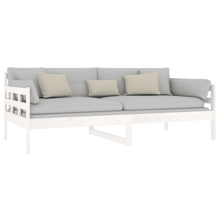 daybed massivt fyrretræ hvid 90x190 cm