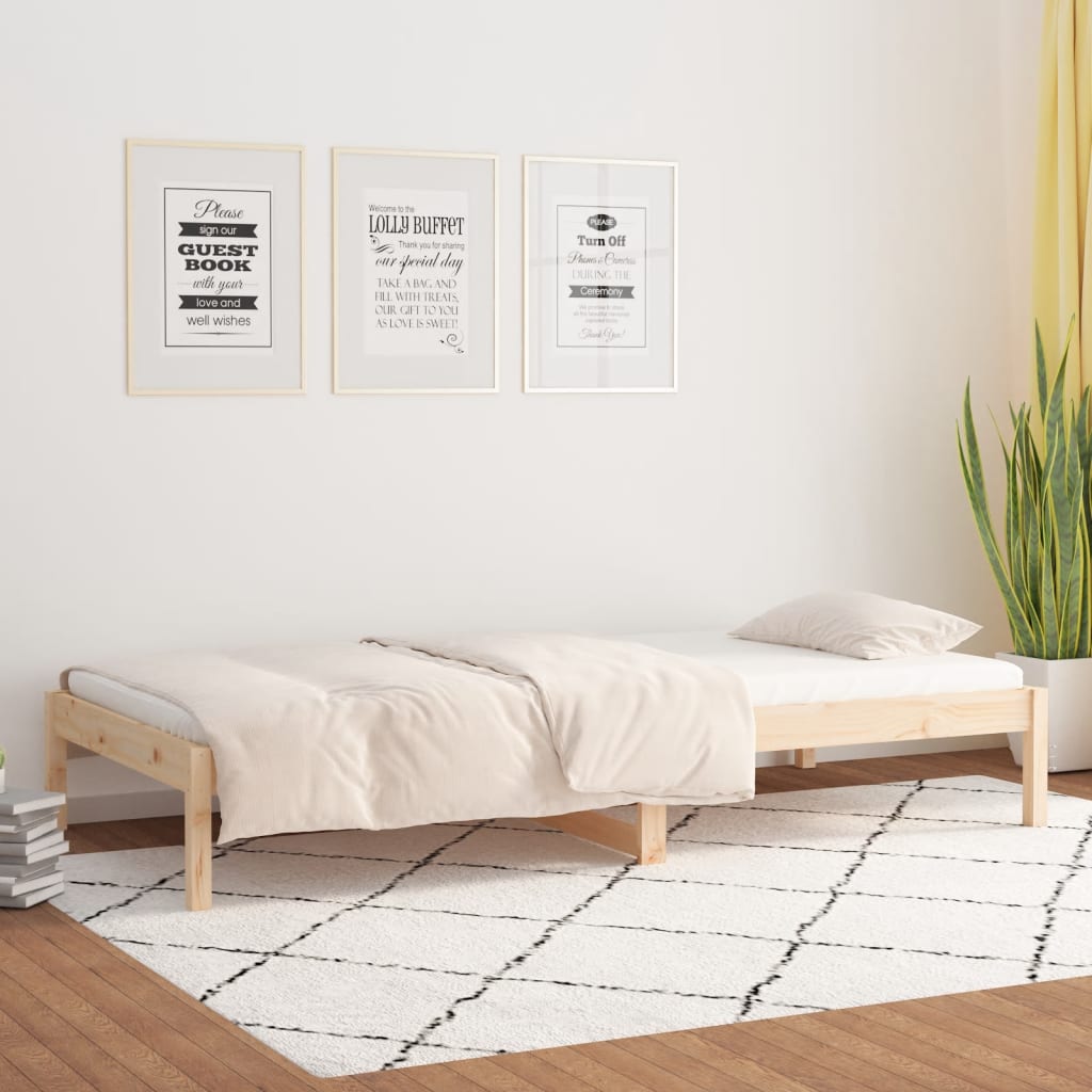 daybed uden madras 80x200 cm massivt fyrretræ