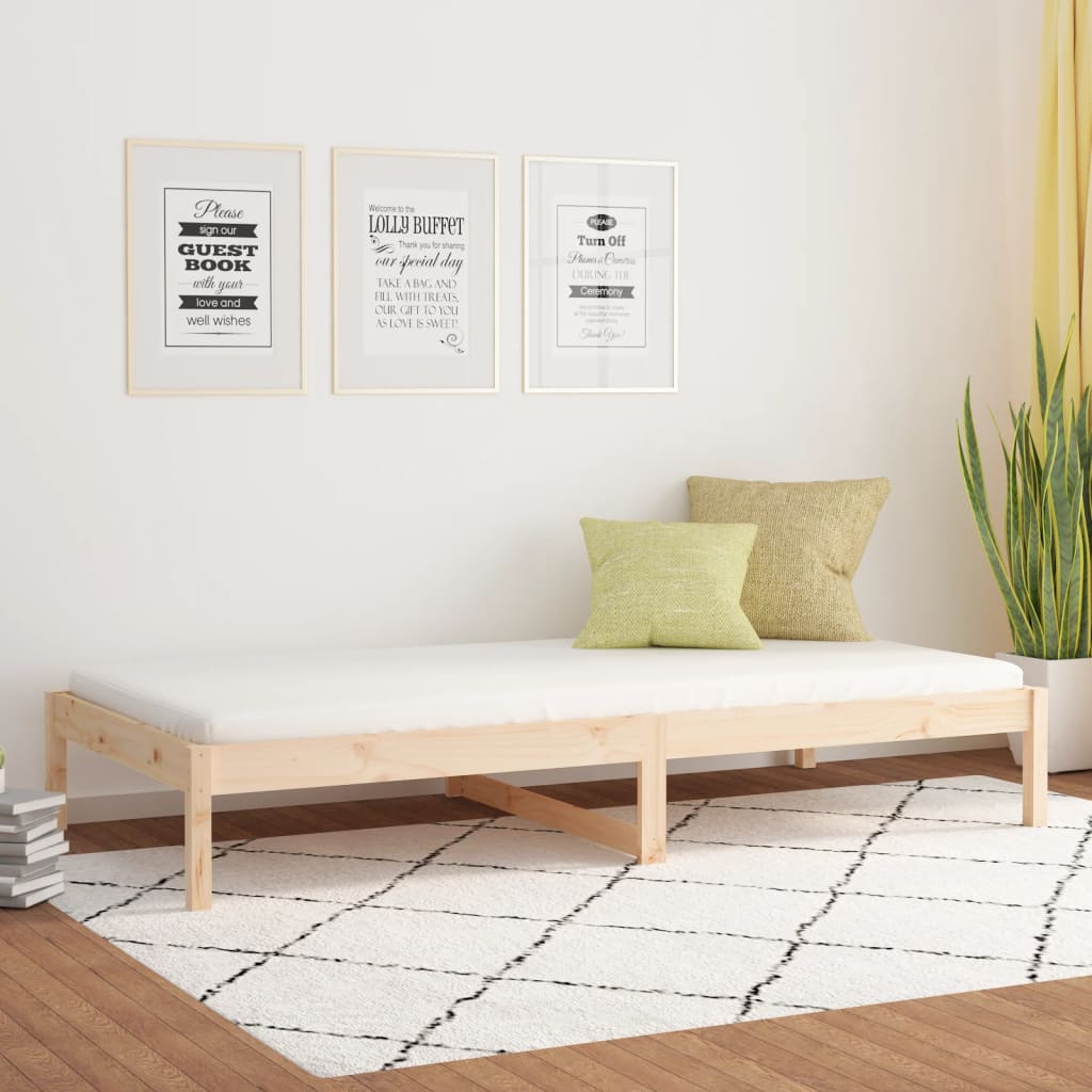 daybed uden madras 80x200 cm massivt fyrretræ