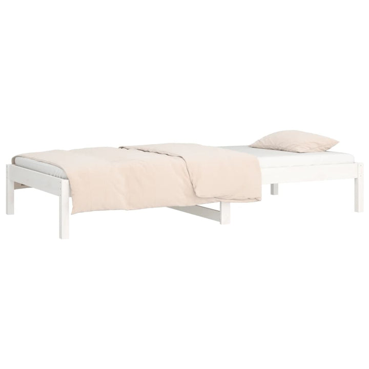daybed uden madras 80x200 cm massivt fyrretræ hvid
