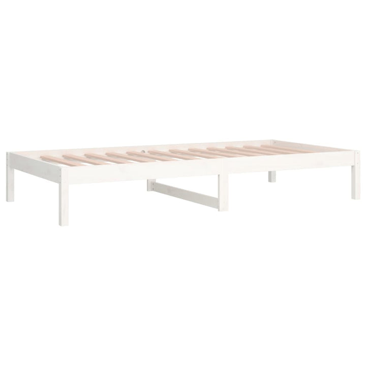 daybed uden madras 80x200 cm massivt fyrretræ hvid
