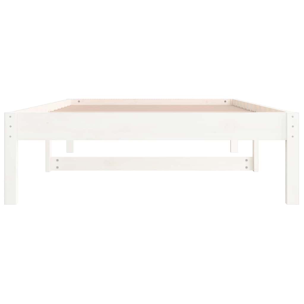 daybed uden madras 80x200 cm massivt fyrretræ hvid